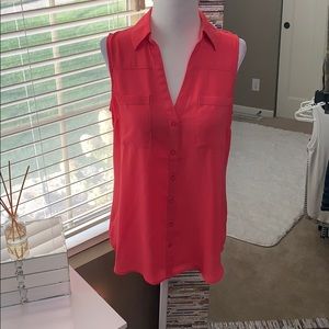 Express woman’s button down sleeveless blouse